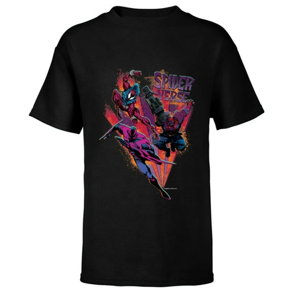 Marvel Spider-Man: Across the Spider-Verse 2099 Strike Team - Short Sleeve T-Shirt for Kids - Customized-Black