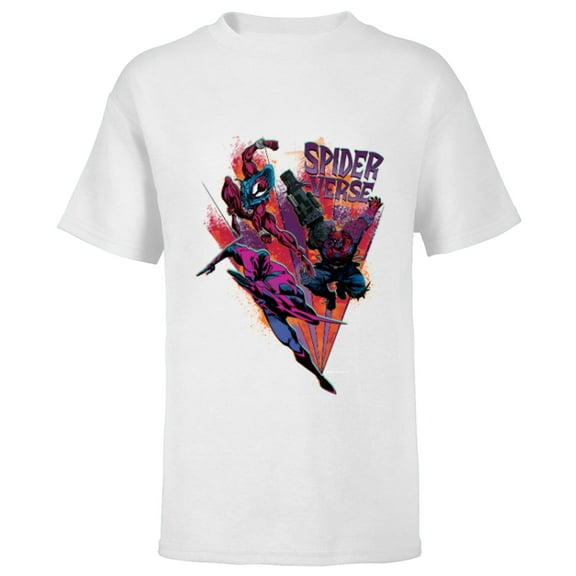 Marvel Spider-Man: Across the Spider-Verse 2099 Strike Team - Short Sleeve T-Shirt for Kids - Customized-White