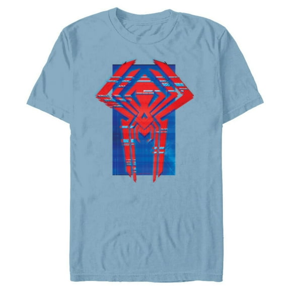 Marvel Spider-Man: Across the Spider-Verse 2099 Symbol Icon - Short Sleeve Blended T-Shirt for Adults - Customized-Ocean Blue