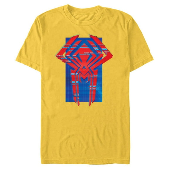 Marvel Spider-Man: Across the Spider-Verse 2099 Symbol Icon - Short Sleeve Blended T-Shirt for Adults - Customized-Yellow