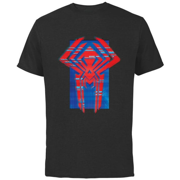 Marvel Spider-Man: Across the Spider-Verse 2099 Symbol Icon - Short Sleeve Cotton T-Shirt for Adults - Customized-Black