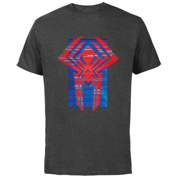 Marvel Spider-Man: Across the Spider-Verse 2099 Symbol Icon - Short Sleeve Cotton T-Shirt for Adults - Customized-Charcoal