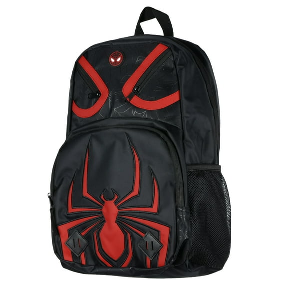 Marvel Spider-Man Across the Spider-Verse Backpack with Tech Sleeve, Water Bottle Pockets and Adjustable Straps Travel Bag 16"