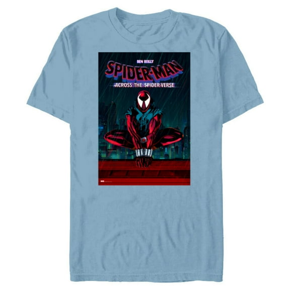 Marvel Spider-Man: Across the Spider-Verse Ben Reilly Poster - Short Sleeve Blended T-Shirt for Adults - Customized-Ocean Blue