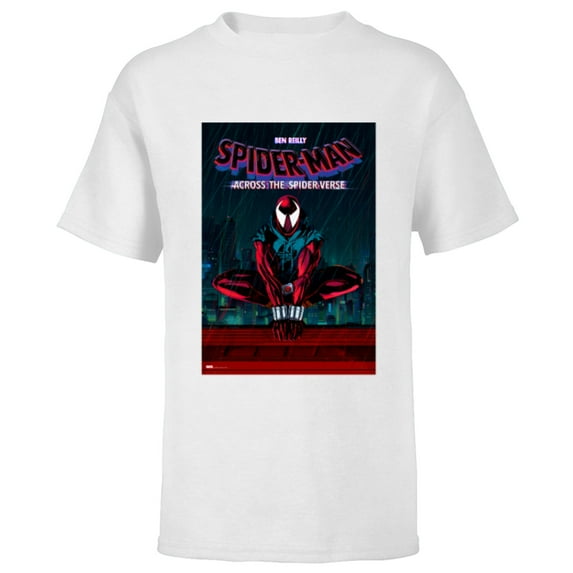 Marvel Spider-Man: Across the Spider-Verse Ben Reilly Poster - Short Sleeve T-Shirt for Kids - Customized-White