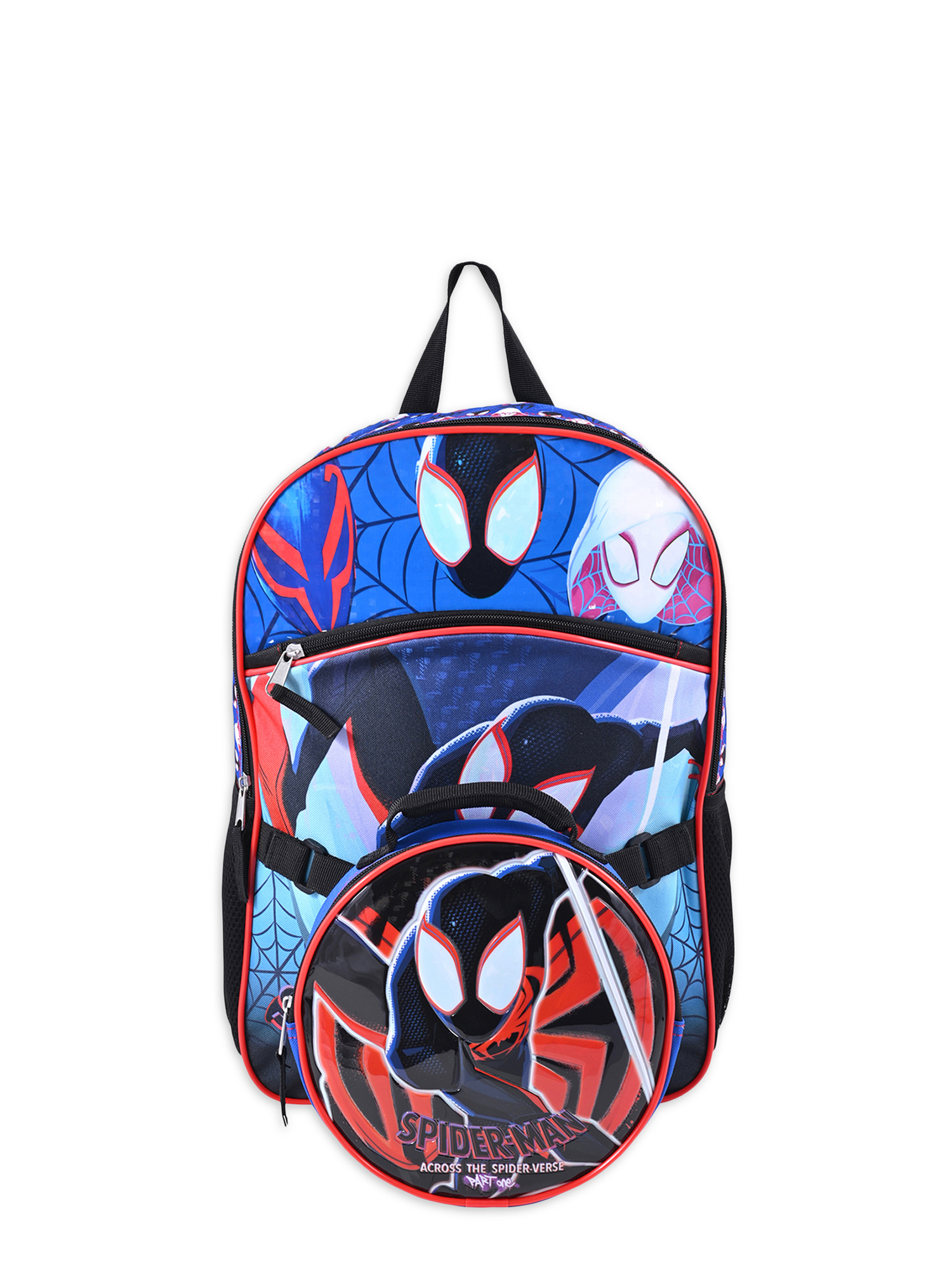 Marvel Spider-Man Across the Spider-Verse Boys 17" Laptop Backpack 2-Piece Set with Lunch Bag, Black Blue - image 1 of 9