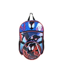 Marvel Spider-Man Across the Spider-Verse Boys 17" Laptop Backpack 2-Piece Set with Lunch Bag, Black Blue