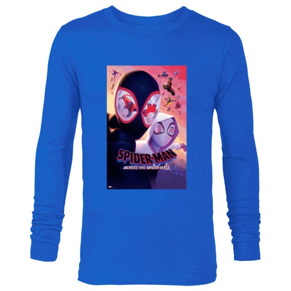 Marvel Spider-Man: Across the Spider-Verse Eye Reflections - Long Sleeve T-Shirt for Men - Customized-Navy