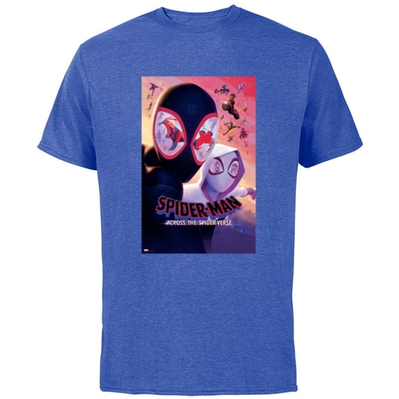 Marvel Spider-Man: Across the Spider-Verse Eye Reflections - Short Sleeve Cotton T-Shirt for Adults - Customized-Royal Heather