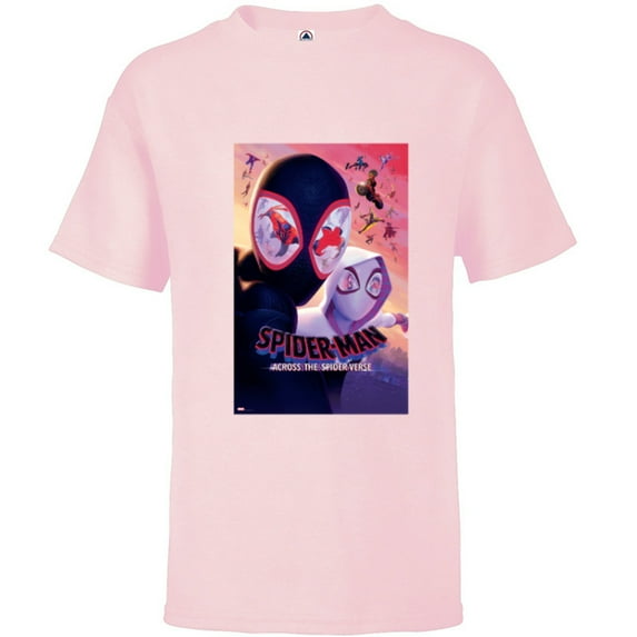 Marvel Spider-Man: Across the Spider-Verse Eye Reflections - Short Sleeve T-Shirt for Kids - Customized-Soft Pink