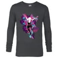 thumbnail image 1 of Marvel Spider-Man: Across the Spider-Verse Gwen Glitch - Long Sleeve T-Shirt for Men - Customized-Charcoal Heather, 1 of 5