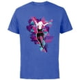 thumbnail image 1 of Marvel Spider-Man: Across the Spider-Verse Gwen Glitch - Short Sleeve Cotton T-Shirt for Adults - Customized-Royal Heather, 1 of 5