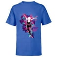 thumbnail image 1 of Marvel Spider-Man: Across the Spider-Verse Gwen Glitch - Short Sleeve T-Shirt for Kids - Customized-Royal, 1 of 5