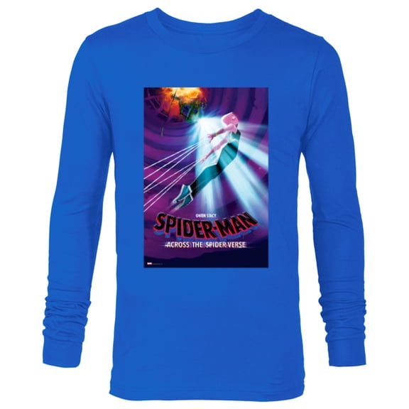 Marvel Spider-Man: Across the Spider-Verse Gwen Stacy Poster - Long Sleeve T-Shirt for Men - Customized-Navy