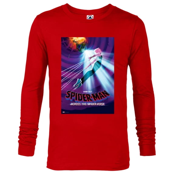 Marvel Spider-Man: Across the Spider-Verse Gwen Stacy Poster - Long Sleeve T-Shirt for Men - Customized-New Red
