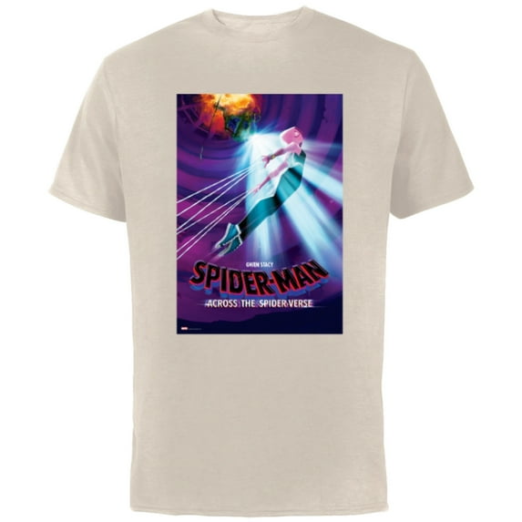 Marvel Spider-Man: Across the Spider-Verse Gwen Stacy Poster - Short Sleeve Cotton T-Shirt for Adults - Customized-Natural
