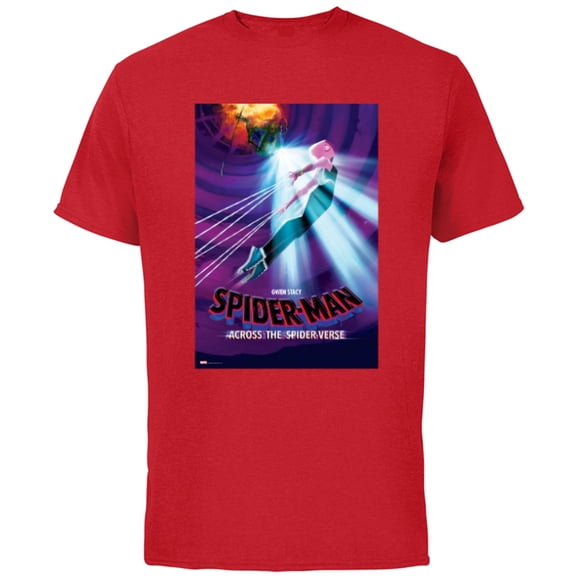 Marvel Spider-Man: Across the Spider-Verse Gwen Stacy Poster - Short Sleeve Cotton T-Shirt for Adults - Customized-Red