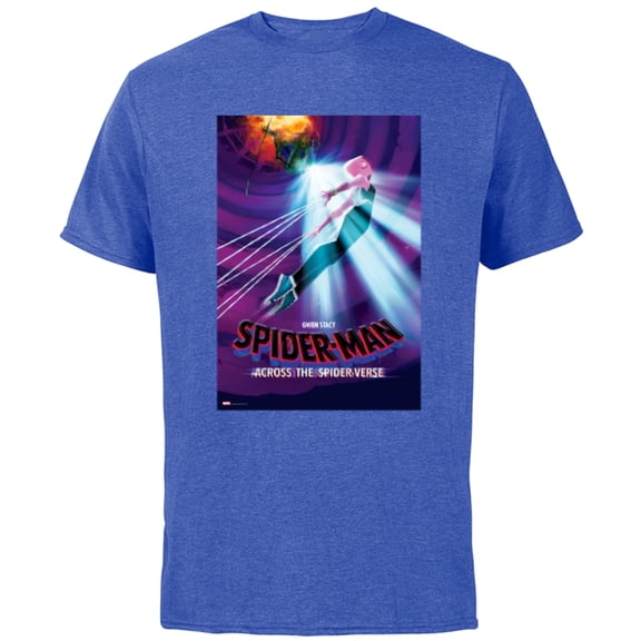 Marvel Spider-Man: Across the Spider-Verse Gwen Stacy Poster - Short Sleeve Cotton T-Shirt for Adults - Customized-Royal Heather