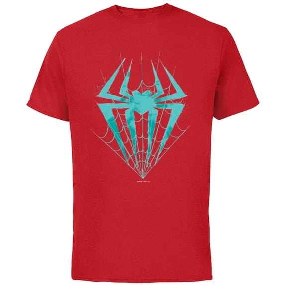 Marvel Spider-Man: Across the Spider-Verse Gwen Symbol - Short Sleeve Cotton T-Shirt for Adults - Customized-Red