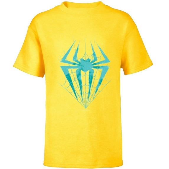 Marvel Spider-Man: Across the Spider-Verse Gwen Symbol - Short Sleeve T-Shirt for Kids - Customized-Yellow