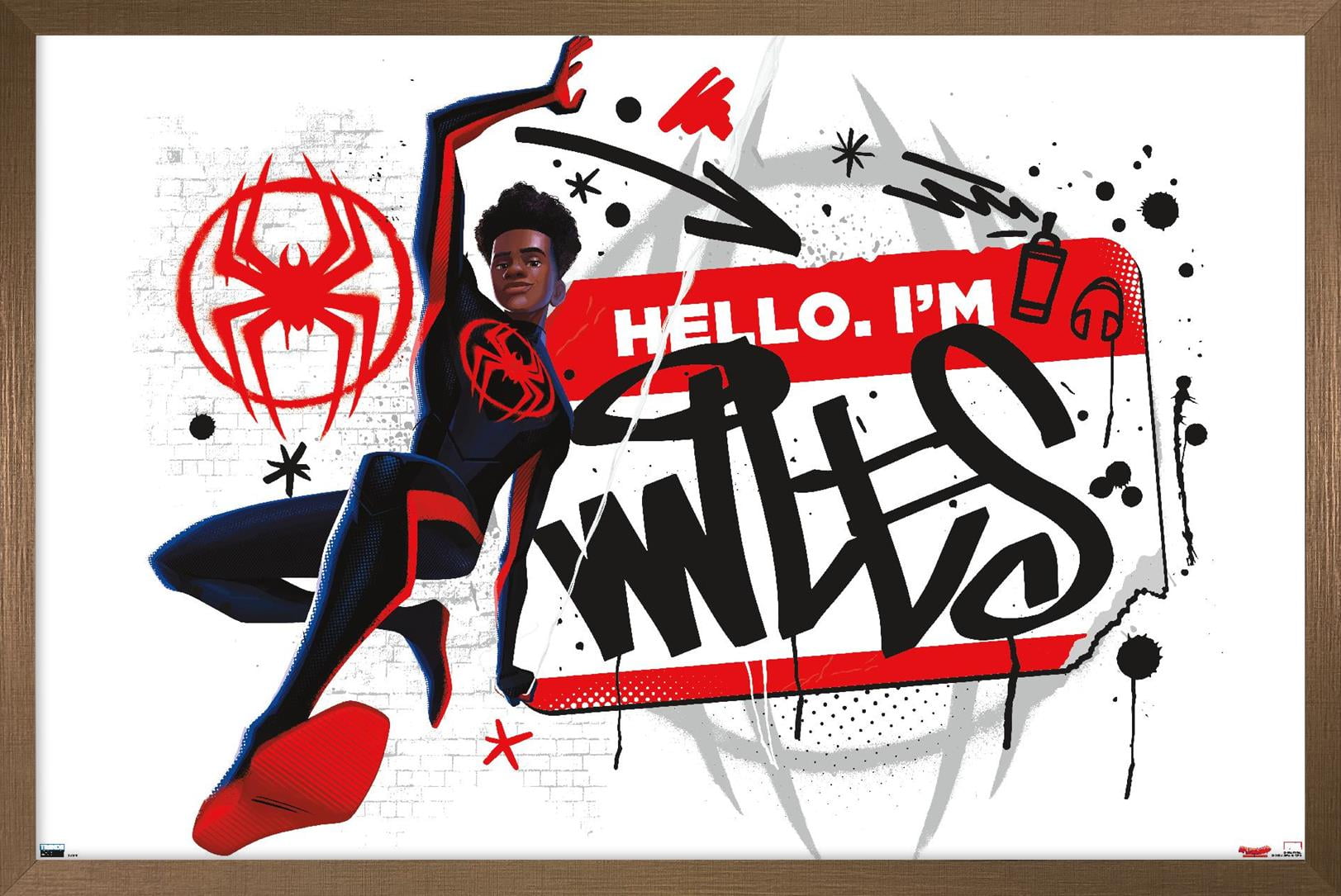 Marvel Spider-Man: Across the Spider-Verse (Part One) - Miles Wall Poster,  22.375 x 34