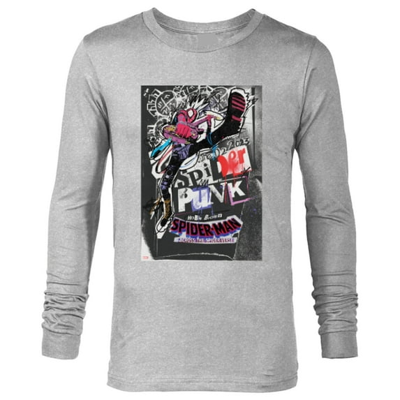 Marvel Spider-Man: Across the Spider-Verse Hobie Poster - Long Sleeve T-Shirt for Men - Customized-Athletic Heather
