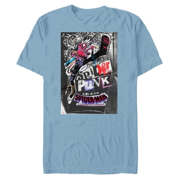 Marvel Spider-Man: Across the Spider-Verse Hobie Poster - Short Sleeve Blended T-Shirt for Adults - Customized-Ocean Blue