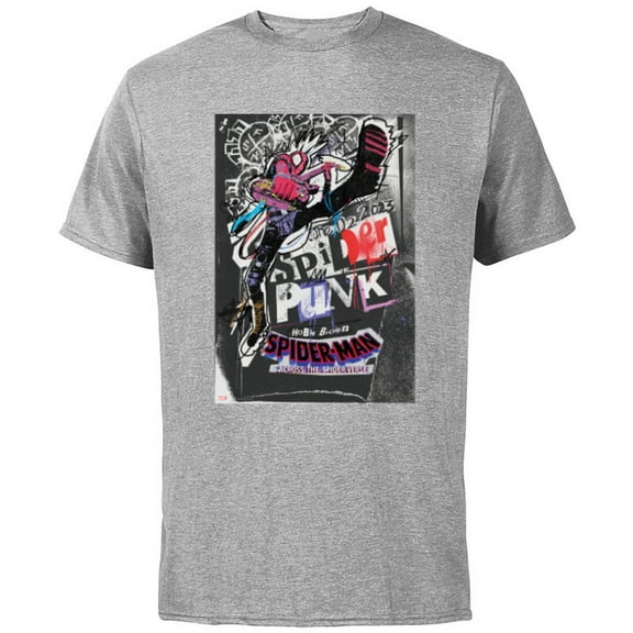 Marvel Spider-Man: Across the Spider-Verse Hobie Poster - Short Sleeve Cotton T-Shirt for Adults - Customized-Athletic Heather