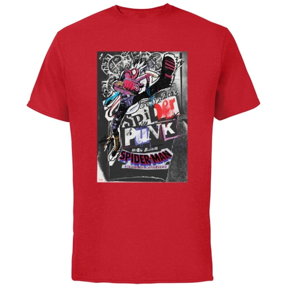 Marvel Spider-Man: Across the Spider-Verse Hobie Poster - Short Sleeve Cotton T-Shirt for Adults - Customized-Red