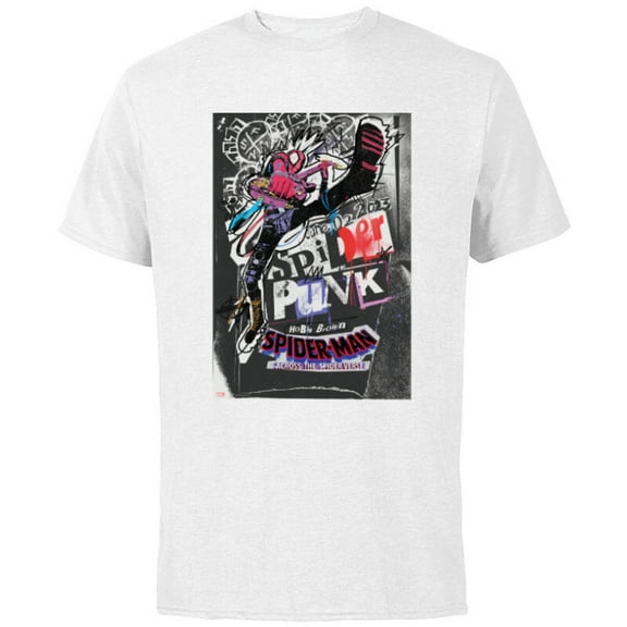 Marvel Spider-Man: Across the Spider-Verse Hobie Poster - Short Sleeve Cotton T-Shirt for Adults - Customized-White