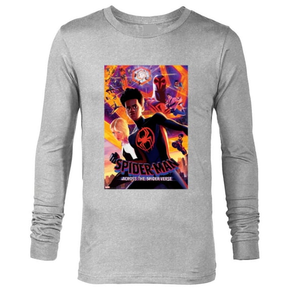 Marvel Spider-Man: Across the Spider-Verse Infinite Spiders - Long Sleeve T-Shirt for Men - Customized-Athletic Heather
