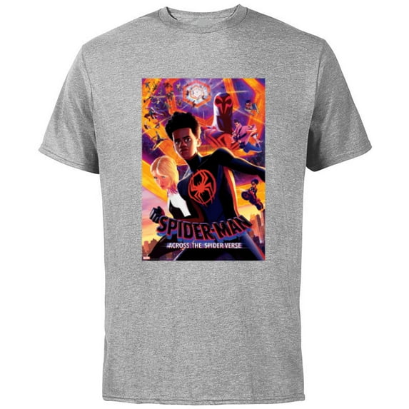 Marvel Spider-Man: Across the Spider-Verse Infinite Spiders - Short Sleeve Cotton T-Shirt for Adults - Customized-Athletic Heather