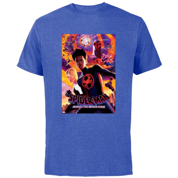 Marvel Spider-Man: Across the Spider-Verse Infinite Spiders - Short Sleeve Cotton T-Shirt for Adults - Customized-Royal Heather