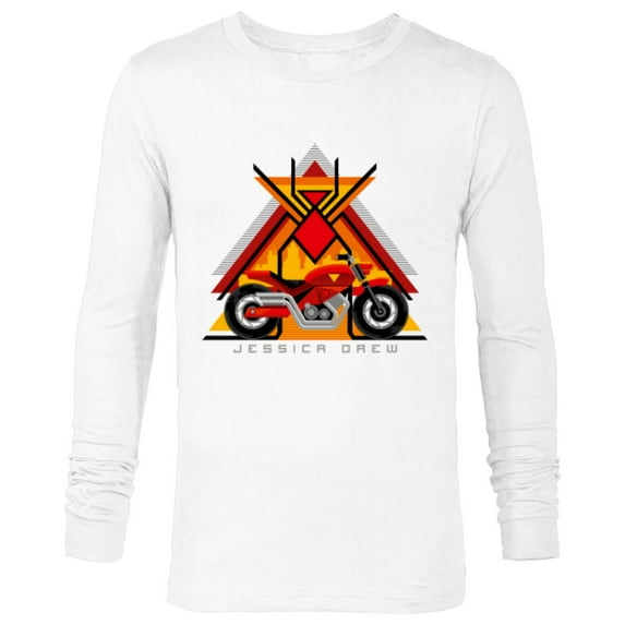 Marvel Spider-Man: Across the Spider-Verse Jessica Drew Bike - Long Sleeve T-Shirt for Men - Customized-White