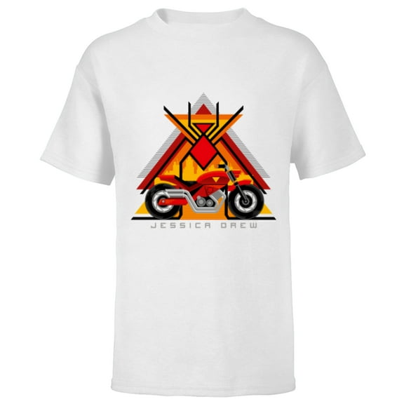 Marvel Spider-Man: Across the Spider-Verse Jessica Drew Bike - Short Sleeve T-Shirt for Kids - Customized-White