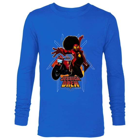 Marvel Spider-Man: Across the Spider-Verse Jessica Drew Jump - Long Sleeve T-Shirt for Men - Customized-Navy