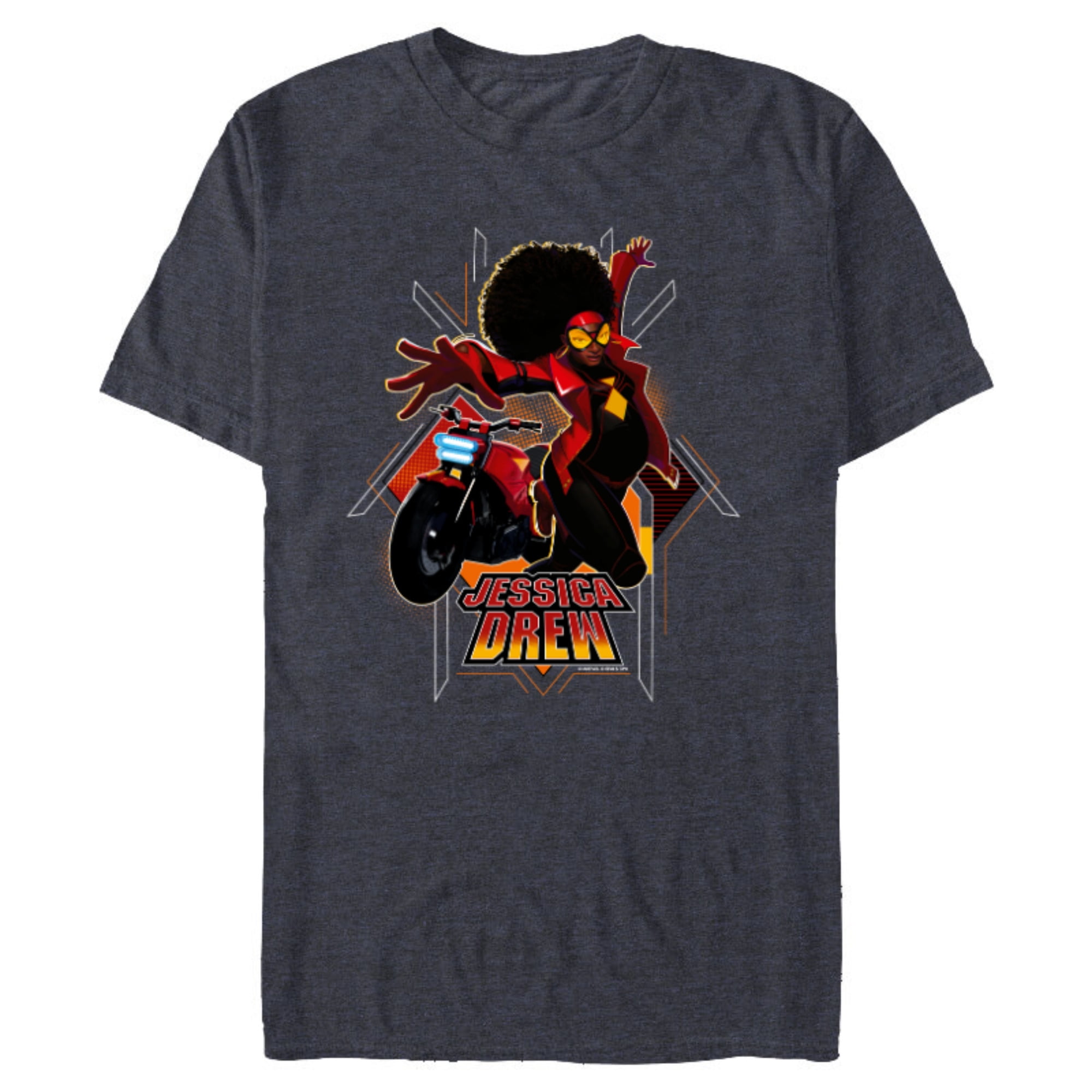 Marvel Spider-Man: Across the Spider-Verse Jessica Drew Jump - Short Sleeve Blended T-Shirt for Adults - Customized-Navy Heather