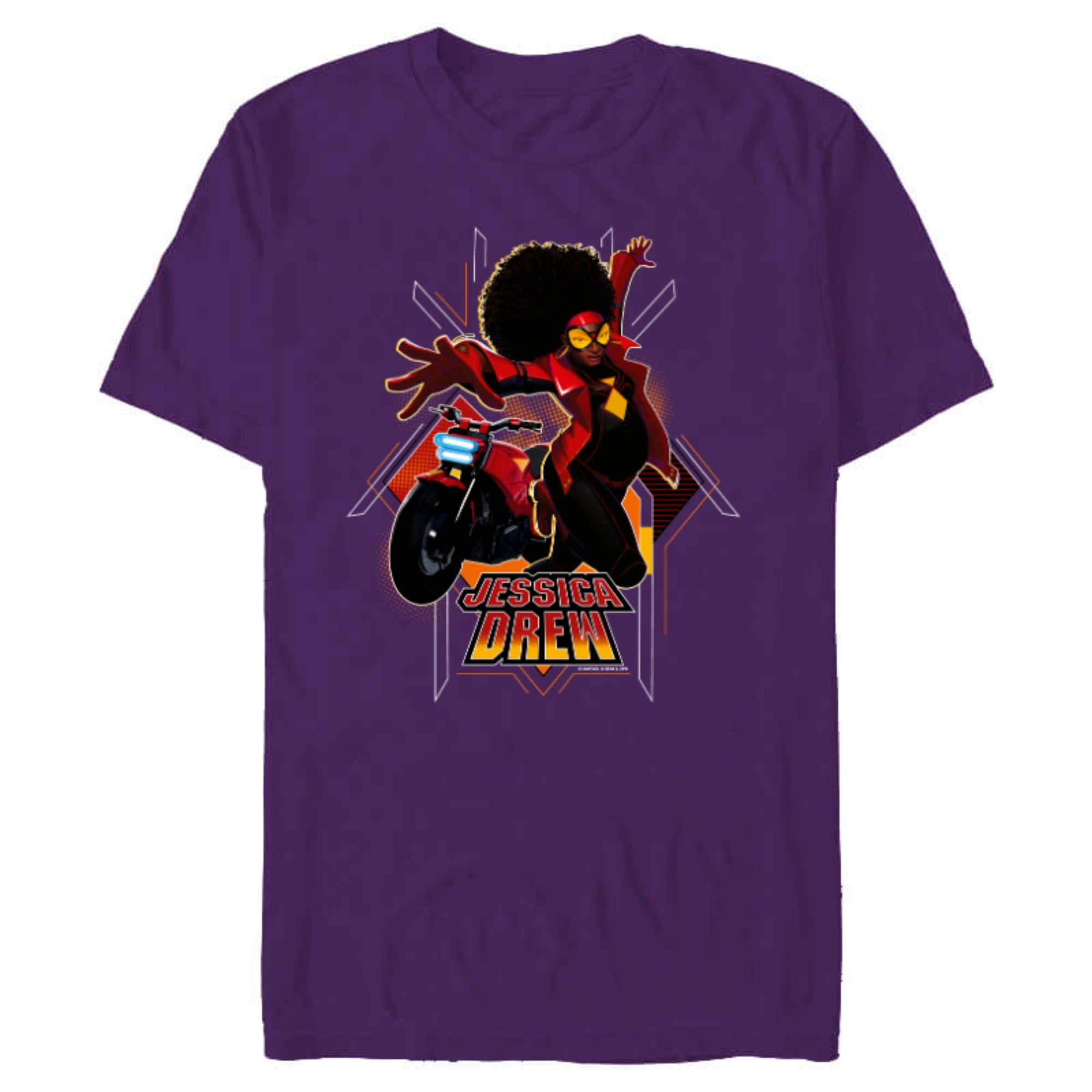 Marvel Spider-Man: Across the Spider-Verse Jessica Drew Jump - Short Sleeve Blended T-Shirt for Adults - Customized-Purple