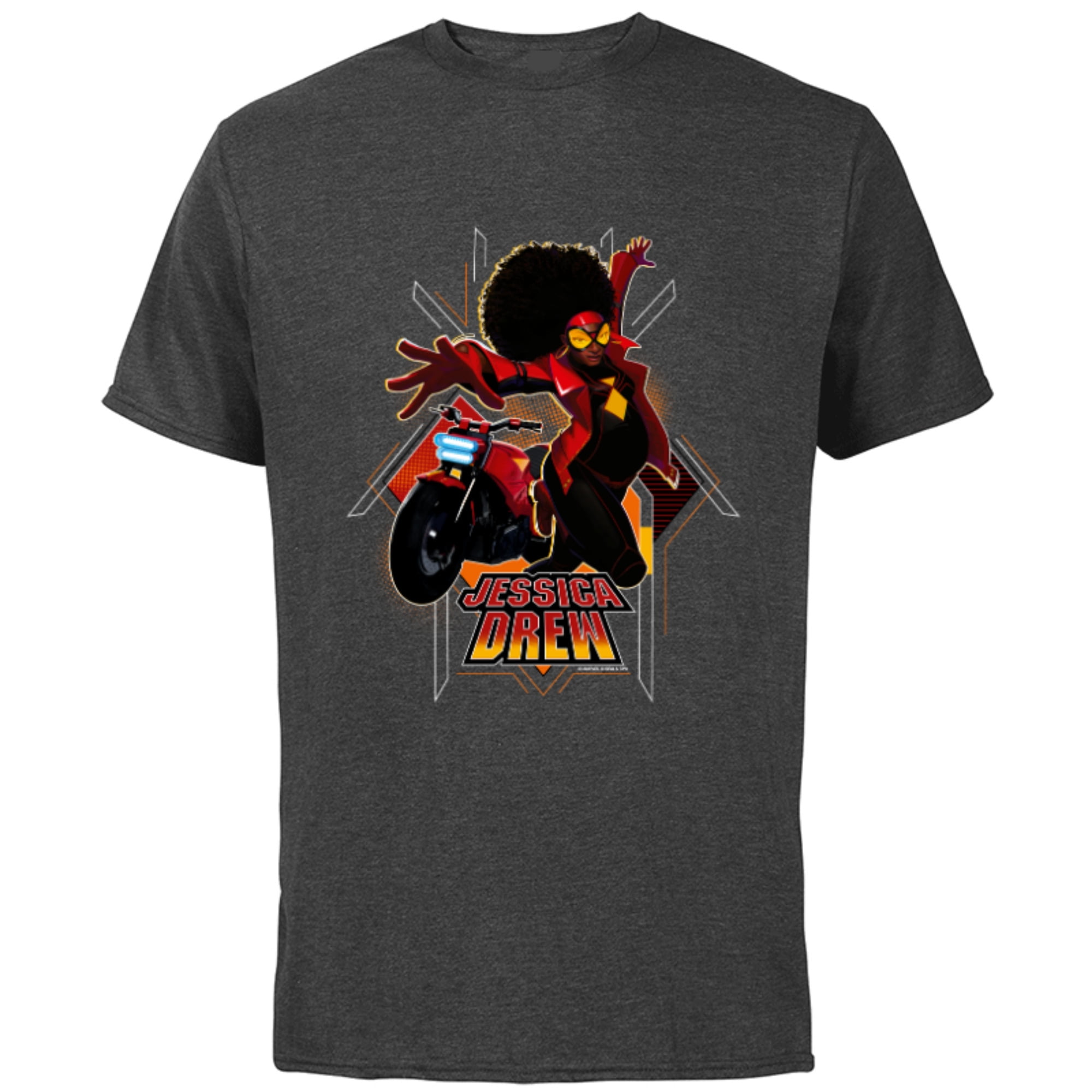 Marvel Spider-Man: Across the Spider-Verse Jessica Drew Jump - Short Sleeve Cotton T-Shirt for Adults - Customized-Charcoal