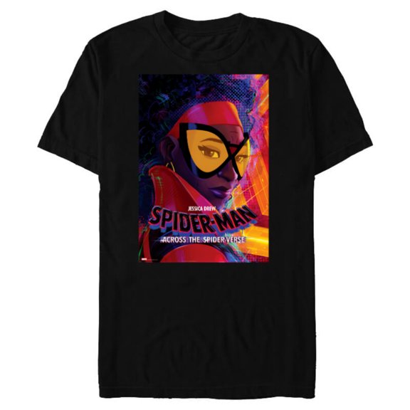 Marvel Spider-Man: Across the Spider-Verse Jessica Poster - Short Sleeve Blended T-Shirt for Adults - Customized-Black