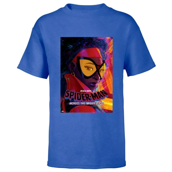 Marvel Spider-Man: Across the Spider-Verse Jessica Poster - Short Sleeve T-Shirt for Kids - Customized-Royal