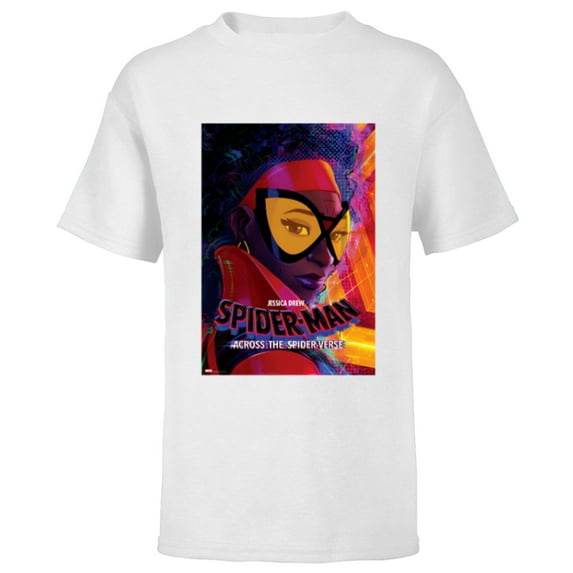Marvel Spider-Man: Across the Spider-Verse Jessica Poster - Short Sleeve T-Shirt for Kids - Customized-White