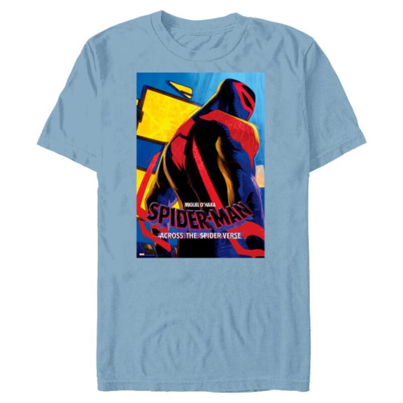 Marvel Spider-Man: Across the Spider-Verse Miguel Poster - Short Sleeve Blended T-Shirt for Adults - Customized-Ocean Blue