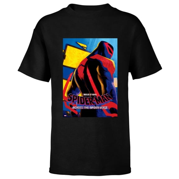 Marvel Spider-Man: Across the Spider-Verse Miguel Poster - Short Sleeve T-Shirt for Kids - Customized-Black