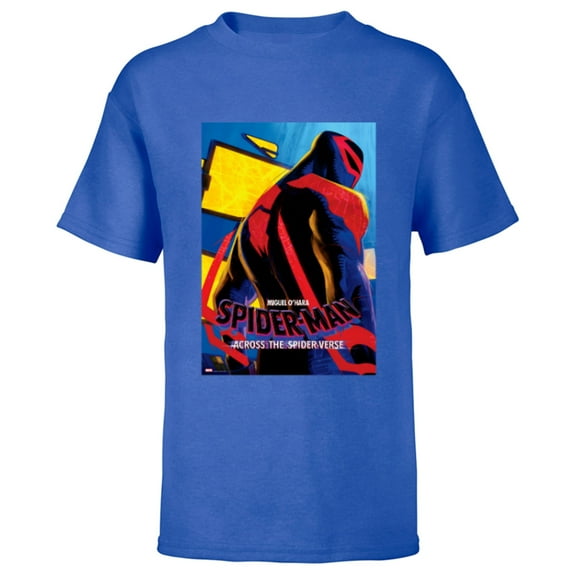 Marvel Spider-Man: Across the Spider-Verse Miguel Poster - Short Sleeve T-Shirt for Kids - Customized-Royal
