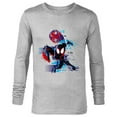 thumbnail image 1 of Marvel Spider-Man: Across the Spider-Verse Miles Glitch - Long Sleeve T-Shirt for Men - Customized-Athletic Heather, 1 of 5