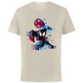 thumbnail image 1 of Marvel Spider-Man: Across the Spider-Verse Miles Glitch - Short Sleeve Cotton T-Shirt for Adults - Customized-Natural, 1 of 5