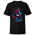 thumbnail image 1 of Marvel Spider-Man: Across the Spider-Verse Miles Glitch - Short Sleeve T-Shirt for Kids - Customized-Black, 1 of 5