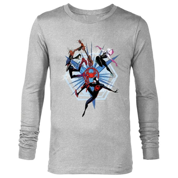 Marvel Spider-Man: Across the Spider-Verse Miles Gwen Hobie - Long Sleeve T-Shirt for Men - Customized-Athletic Heather