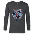 thumbnail image 1 of Marvel Spider-Man: Across the Spider-Verse Miles Gwen Hobie - Long Sleeve T-Shirt for Men - Customized-Charcoal Heather, 1 of 5